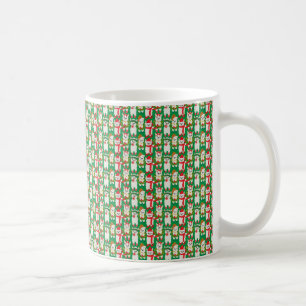 CANECA DE CAFÉ NATAL HOLIDAY RED & GREEN ALPACAS