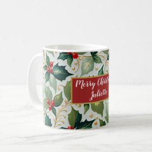 Caneca De Café Natal Holly