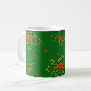 Caneca De Café Natal Holly