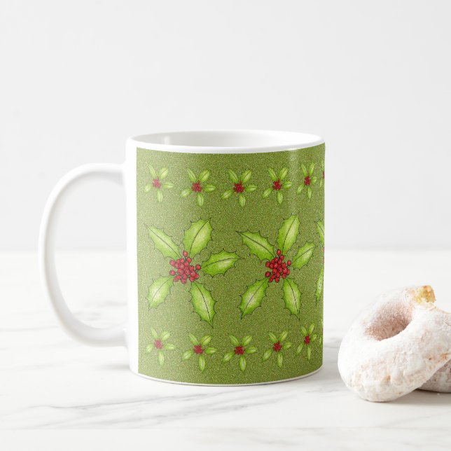 Caneca De Café Natal Holly Mug (Com Donut)