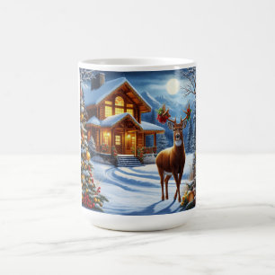 Caneca De Café Natal/Inverno Deer Lodge