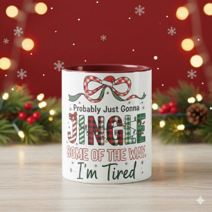 Caneca de Café Natal Jingle Divertido 330ml