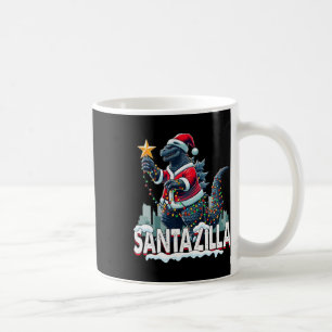 Caneca De Café Natal Kaiju Santazilla Monstro Japonês Dinossa