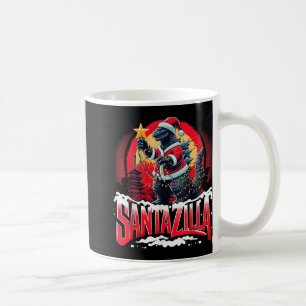 Caneca De Café Natal Kaiju Santazilla Monstro Japonês Dinossa
