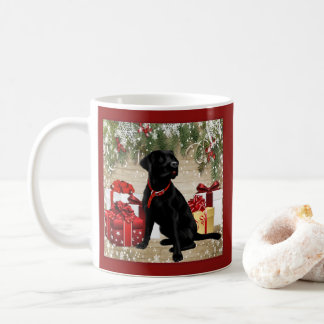 CANECA DE CAFÉ NATAL LABRADOR PRETO