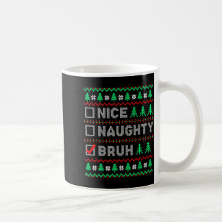 Caneca De Café Natal Legal Travesso Irmão Engraçado Lista De Nata