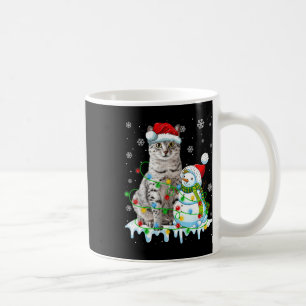 Caneca De Café Natal Light Snowman Egípcio Mau Cat Pet Lover