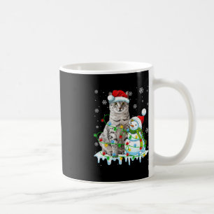 Caneca De Café Natal Light Snowman Egípcio Mau Cat Pet Lover