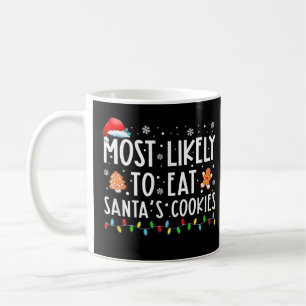 Caneca De Café Natal Mais Provável Para Comer A Família De Cookie