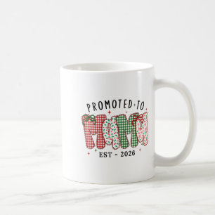 Caneca De Café Natal Mamãe Natal Renda Coquete Promovida a Mamãe