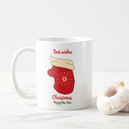 Caneca De Café Natal minimalista e café feliz de ano novo Mu