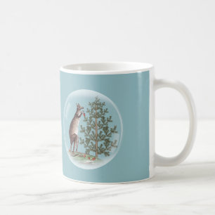 Caneca De Café Natal na Austrália com neve e um canguru
