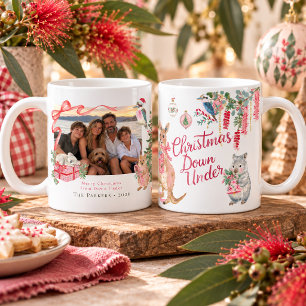 Caneca De Café Natal na Austrália Foto Personalizada da Família