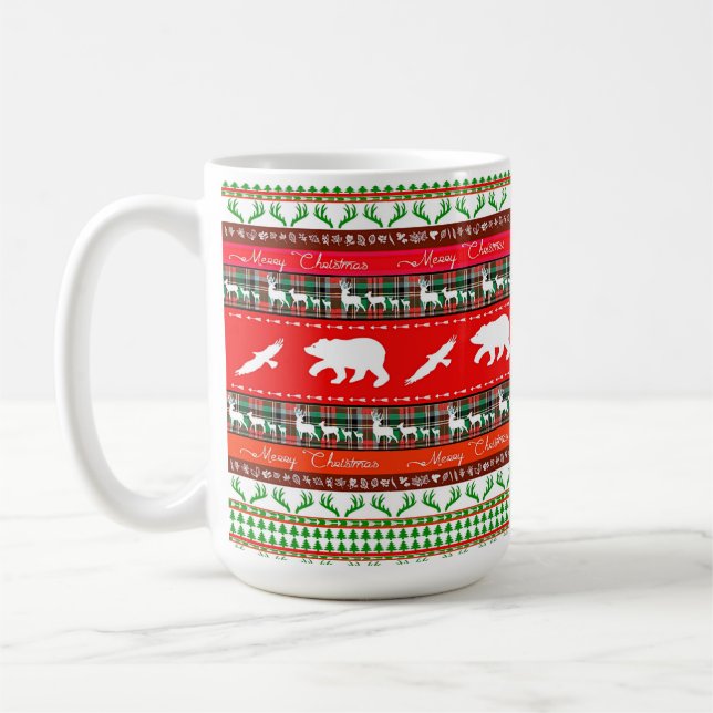 Caneca De Café Natal na floresta (Esquerda)