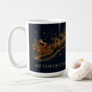 Caneca De Café Natal nas Estrelas Trenó do Papai Noel