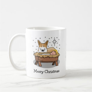 Caneca De Café Natal Natividade Pembroke Welsh Corgi (red1) Diver