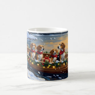 Caneca De Café Natal no Barco do Beagle Festa