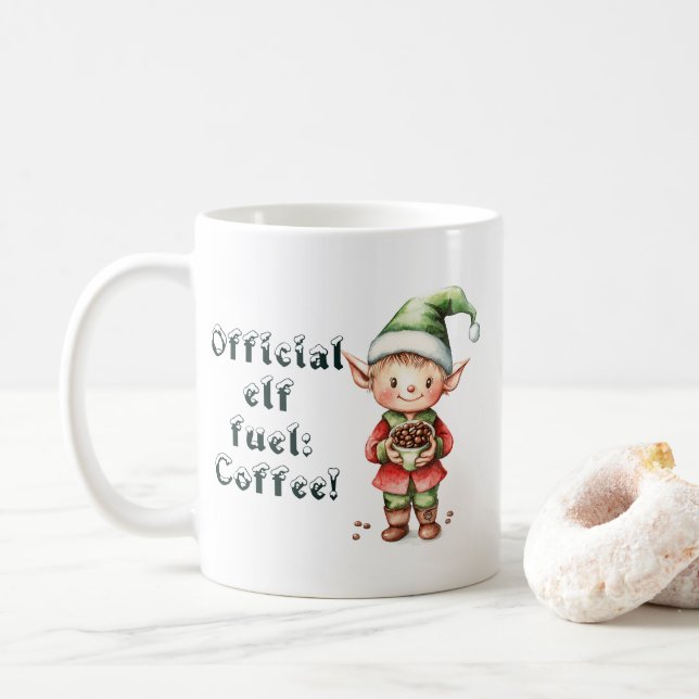 Caneca De Café Natal Oficial do Elf Combustível (Com Donut)