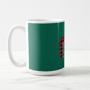 Caneca De Café Natal Opa Bear Natal Fame de Xadrez Vermelha Buffa
