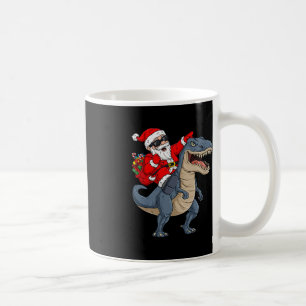 Caneca De Café Natal Papai Noel Andando Dinossauro T Rex Boys K