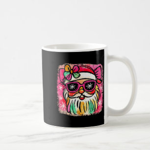Caneca De Café Natal Papai Noel Coquette Laço Rosa Preppy Natal F