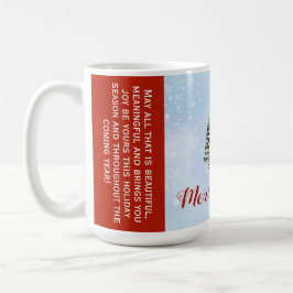 Caneca De Café Natal para o inverno da neve, cochonetes, árvores