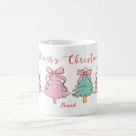 Caneca De Café Natal Personalizado com Estética Doce e Feminina D