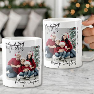 Caneca De Café Natal Personalizado com Foto de Família