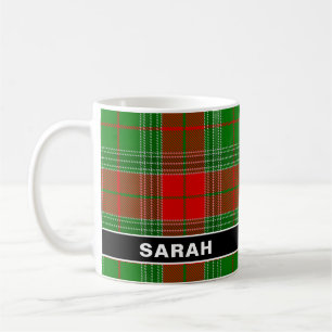 Caneca De Café Natal Personalizado com Xadrez Vermelho Búfalo Rús