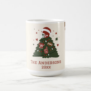 Caneca De Café Natal Personalizado de Futebol Americano