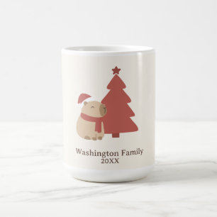 Caneca De Café Natal Personalizado do Capivara Aconchegante