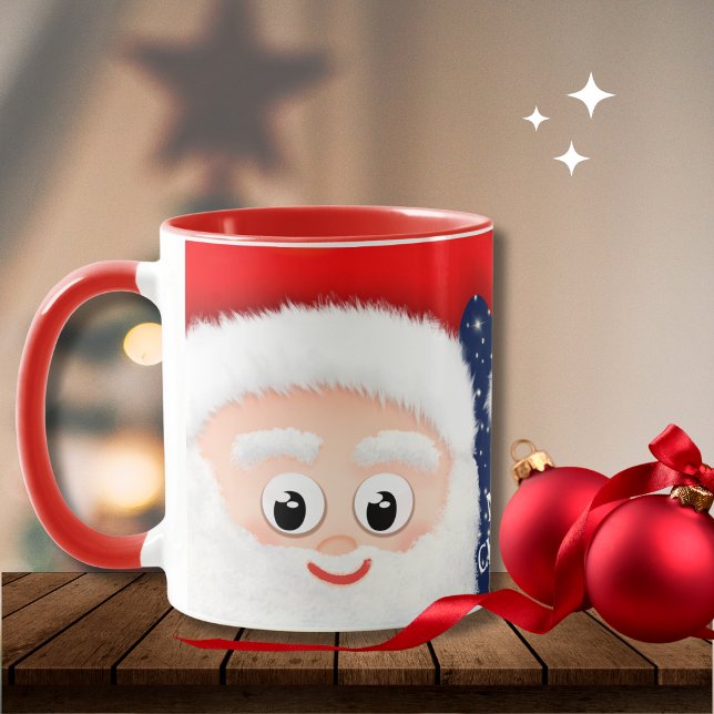 Caneca De Café Natal Personalizado do Papai Noel (Criador carregado)