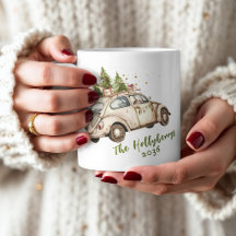 Natal Personalizado Família Carro Vintage Aconcheg