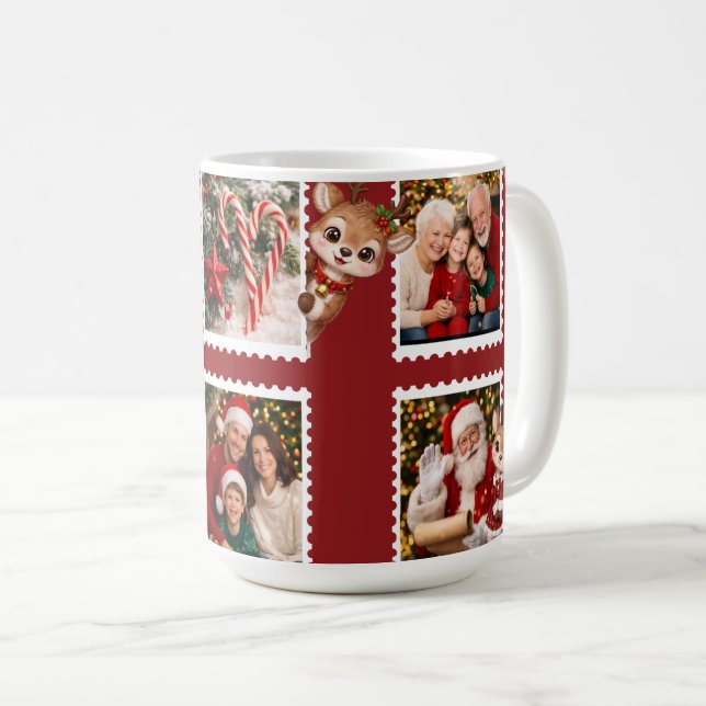 Caneca De Café Natal Personalizado Flat Feriado  (Frente Esquerda)