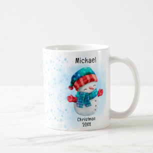 Caneca De Café Natal personalizado nome pinguim fofo
