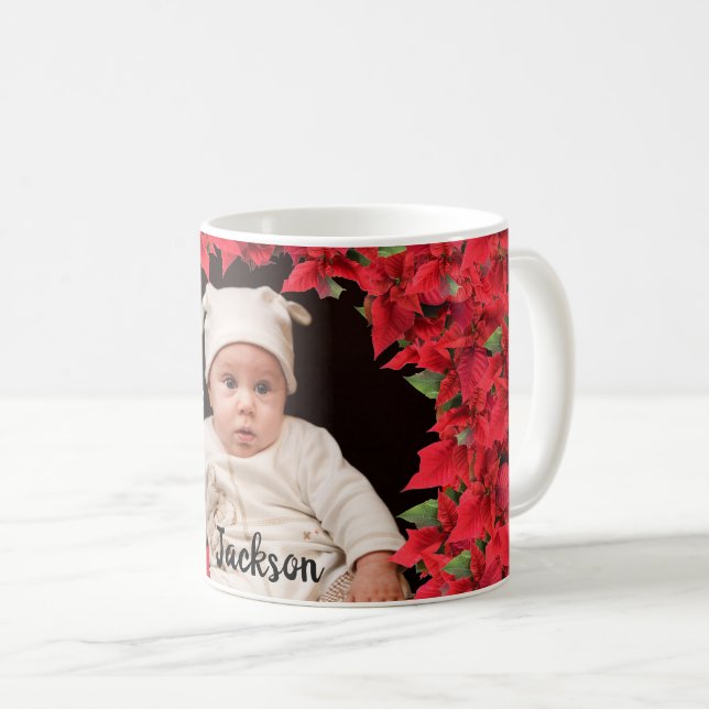 Caneca De Café Natal Personalizado para Bebê/ Criança (Frente Esquerda)