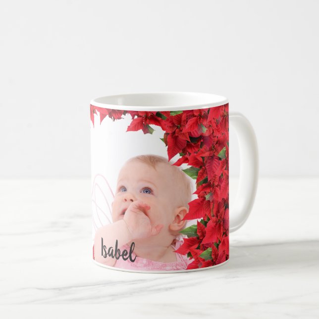 Caneca De Café Natal Personalizado para Bebê/ Criança (Frente Esquerda)