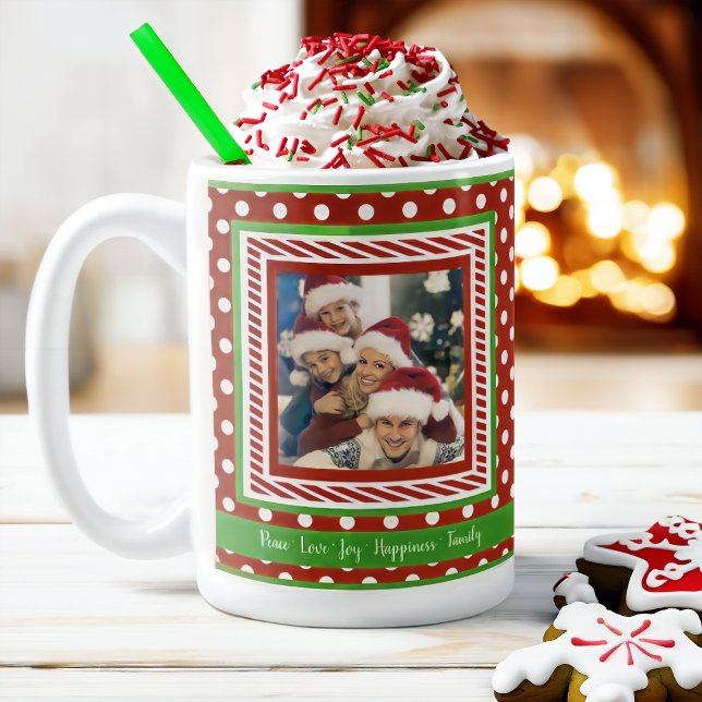 Caneca De Café Natal personalizado para Bolinhas de fotos (Criador carregado)