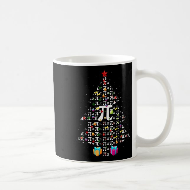 Caneca De Café Natal Pi Engraçado Matemática Pi Dia Natal Tr (Direita)