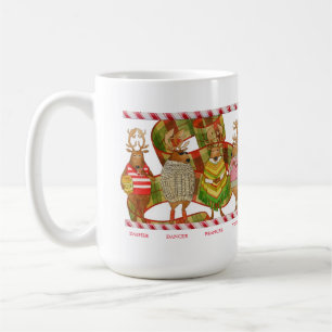 Caneca De Café NATAL REINDEER Tall White Mg