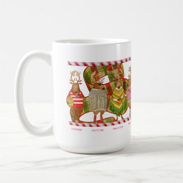 Caneca De Café NATAL REINDEER Tall White Mg (Esquerda)