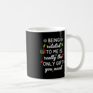 Caneca De Café Natal Relacionado A Mim Pijama Familiar Divertido 