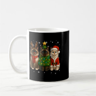 Caneca De Café Natal Retro Birman Papai Noel Rena Cat Lover