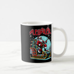 Caneca De Café Natal Rock Pesado Hail Santa Sleigher Natal Xma