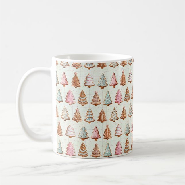 Caneca De Café Natal Rosa  (Esquerda)