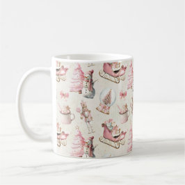Caneca De Café Natal Rosa 