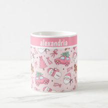 Natal Rosa Sem Costura personalizável
