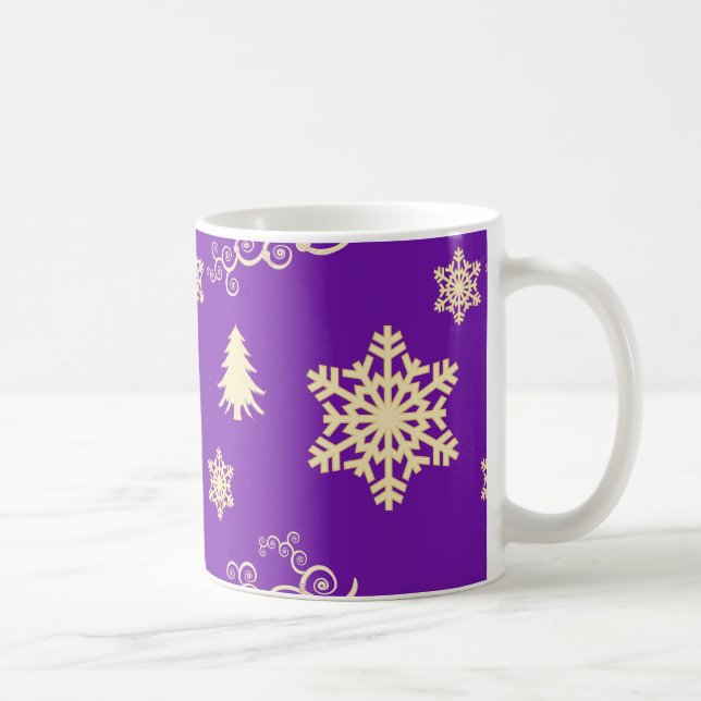 Caneca De Café Natal roxo (Direita)
