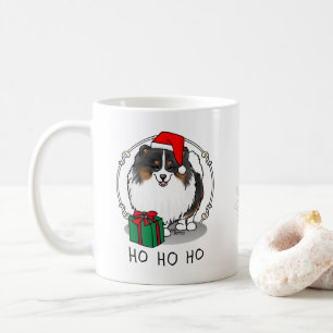 Caneca De Café Natal Santa Hat Pomeraniano (tricolor)