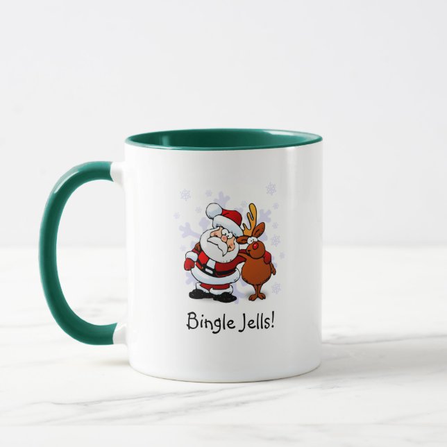 Caneca de Café Natal Santa & Rudolph Bingle Jells (Esquerda)